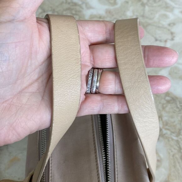 ED Ellen Degeneres Leather & Canvas Barrel Bag w/ Detachable Strap - Picture 10 of 16